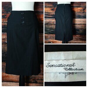 Sensational Collection 10 Vintage Pencil Skirt Ruched Zip Slit Stretch USA Made